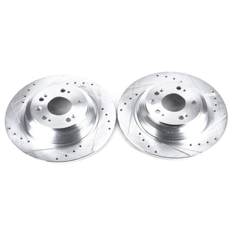 Power Stop 09-14 Acura TL Rear Evolution Drilled & Slotted Rotors - Pair PowerStop