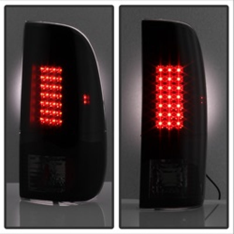 Spyder Ford F150 side 97-03/F250 Super Duty 99-07 LED Tail Lights Blk Smke ALT-YD-FF15097-LED-BSM SPYDER