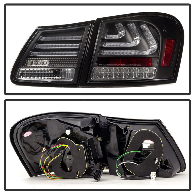 Spyder 07-11 Lexus GS 350 LED Tail Lights Black ALT-YD-LGS06-LED-BK SPYDER