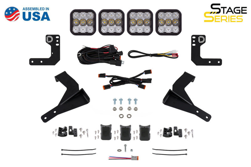 Diode Dynamics 2024 Toyota Tacoma SS5 Grille CrossLink Lightbar Kit - Pro Yellow Combo