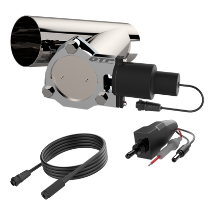 QTP 3.50 Inch Electric Exhaust Cutout Combo Kit (Universal) - QTEC35CP QTP