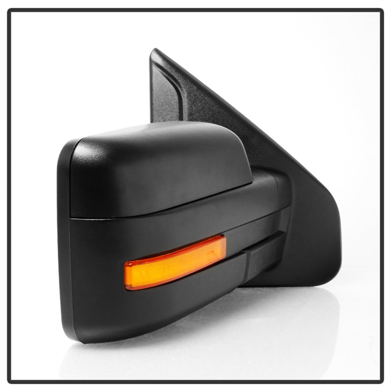 xTune 07-14 Ford F-150 Heated Amber Seq LED Signal OEM Pwr Mirrors (Pair) (MIR-03FF07-G2-PW-RAM-SET) SPYDER