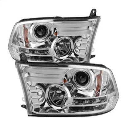 Spyder Dodge Ram 13-15 Projector Headlights Light Bar DRL Chrome PRO-YD-DR13-LBDRL-C SPYDER