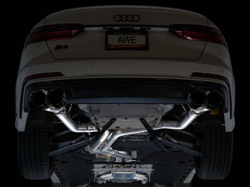 AWE Tuning 19-23 Audi C8 S6/S7 2.9T V6 AWD Track Edition Exhaust - Diamond Black Tips AWE Tuning