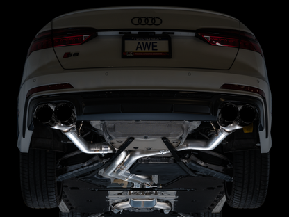 AWE Tuning 19-23 Audi C8 S6/S7 2.9T V6 AWD Track Edition Exhaust - Diamond Black Tips AWE Tuning
