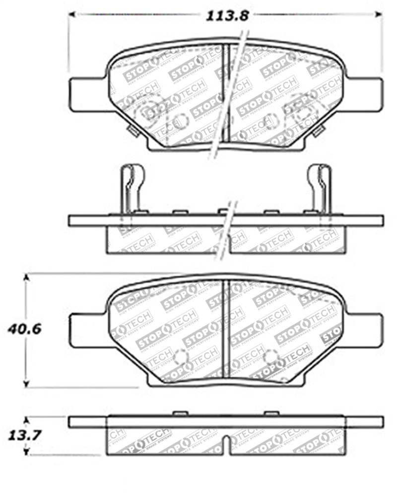 StopTech Premium Ceramic Brake Pads - 308.10330