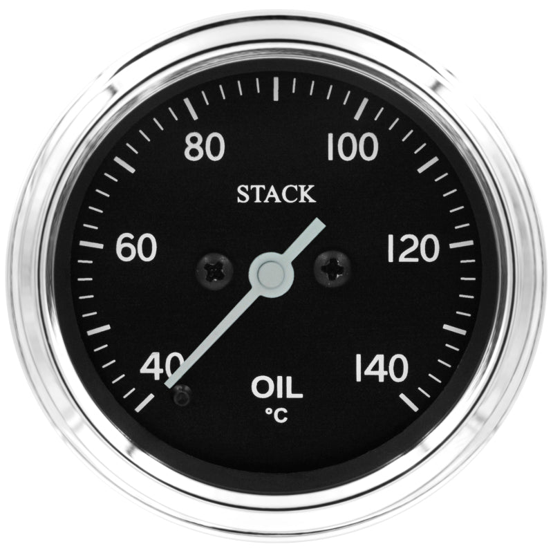 Autometer Stack 52mm 40-140 Deg C 1/8in NPTF Male Pro Stepper Motor Oil Temp Gauge - Classic ST3309C