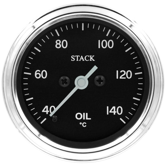Autometer Stack 52mm 40-140 Deg C 1/8in NPTF Male Pro Stepper Motor Oil Temp Gauge - Classic ST3309C