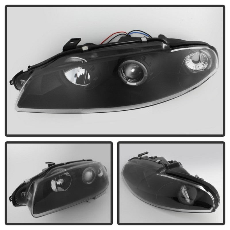 Spyder Mitsubishi Eclipse 97-99 Projector Headlights LED Halo Black High H1 Low H1 PRO-YD-ME97-HL-BK SPYDER