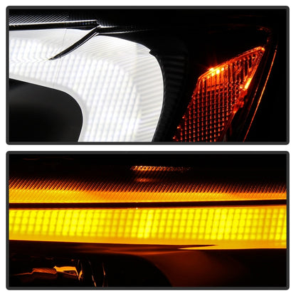 Spyder 11-13 Jeep Grand Cherokee - Light Bar Proj Headlights - Halo Model - Blk - PRO-YD-JGC11-LB-BK SPYDER