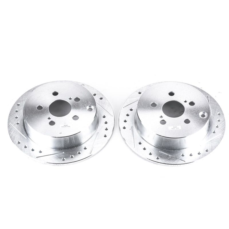 Power Stop 03-06 Pontiac Vibe Rear Evolution Drilled & Slotted Rotors - Pair PowerStop
