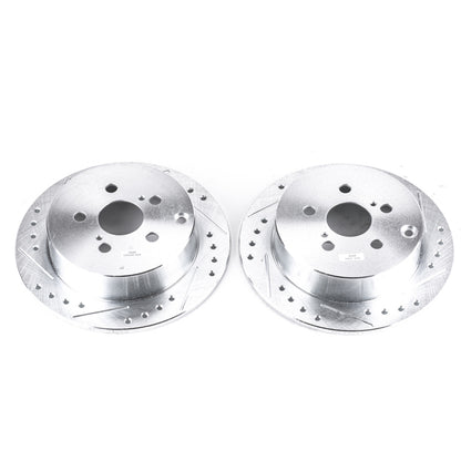 Power Stop 03-06 Pontiac Vibe Rear Evolution Drilled & Slotted Rotors - Pair PowerStop