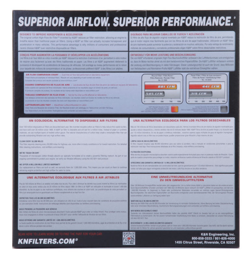 K&N 06-09 Suzuki Boulevard M109R-VZR 1800 Replacementr Air Filter K&N Engineering