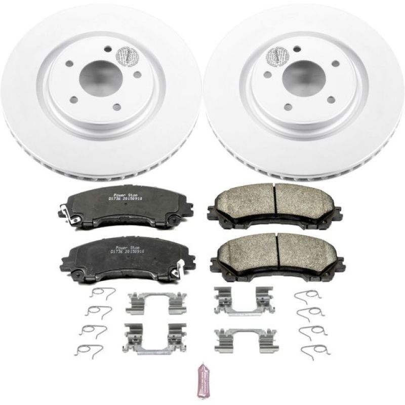 Power Stop 14-19 Nissan Rogue Front Z17 Evolution Geomet Coated Brake Kit PowerStop