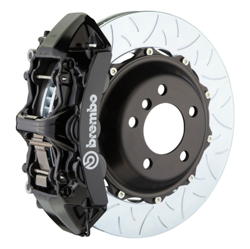 Brembo 09-14 Genesis Sedan 3.8/4.6 Fr GT BBK 6Pist Cast 380x32 2pc Rotor Slotted Type3-Black