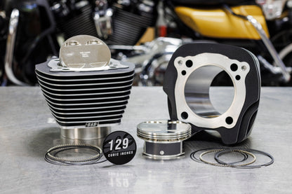 S&S Cycle 2017+ M8 Models 129in Big-Bore Kit 4.375in Stroke Highlighted Cylinders - 910-0843A