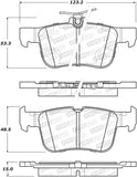 StopTech Street Disc Rear Brake Pads - 305.16650