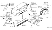 Load image into Gallery viewer, OEM Nissan Panel-Wheel Fender Flare Molding Clip - 76882-JG10A