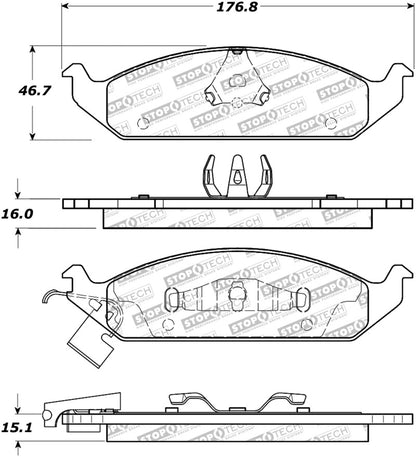 StopTech Premium Ceramic Brake Pads - 308.06500 Stoptech