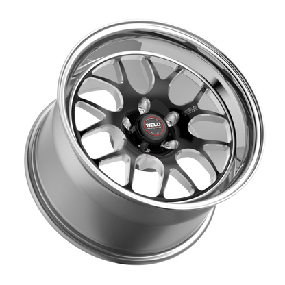 Weld S77 15x8 / 5x4.5 BP / 5.5in. BS 25mm Offset 3.18ID  Black Wheel (Medium Pad) - Non-Beadlock
