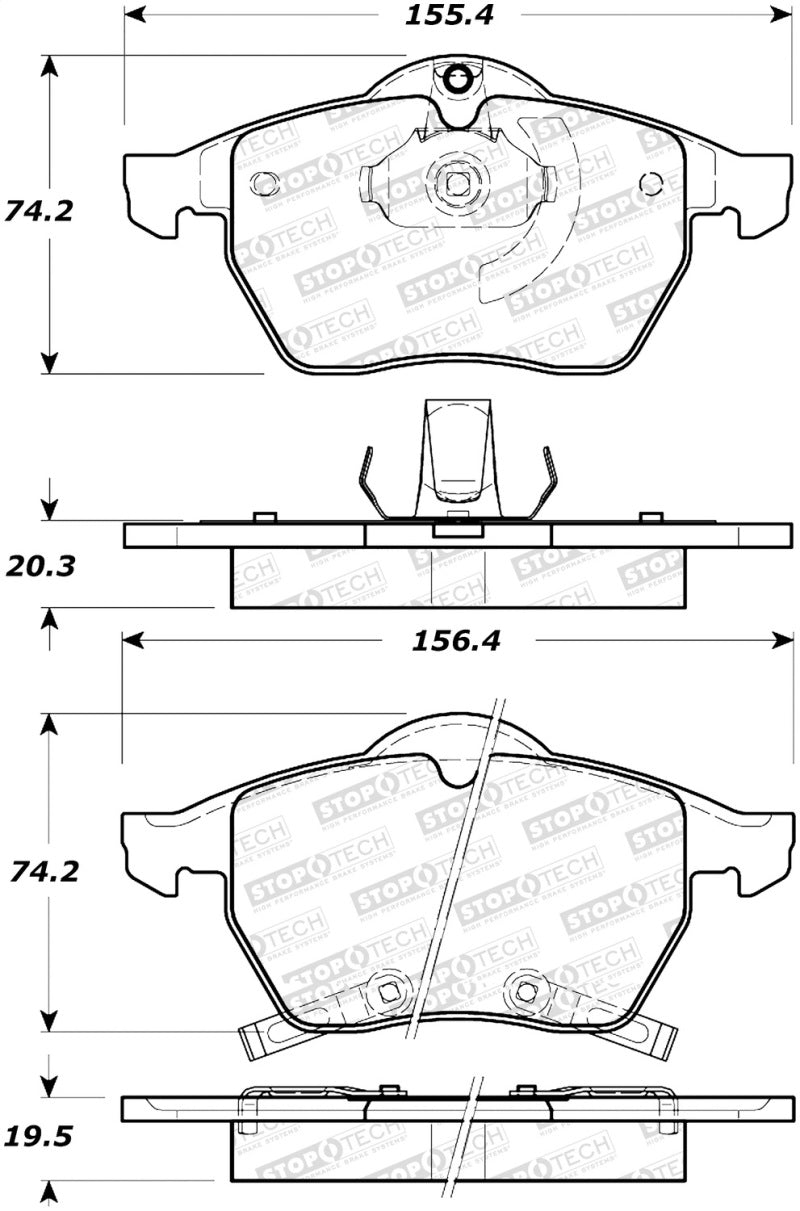 StopTech Street Disc Brake Pads - 305.07360 Stoptech