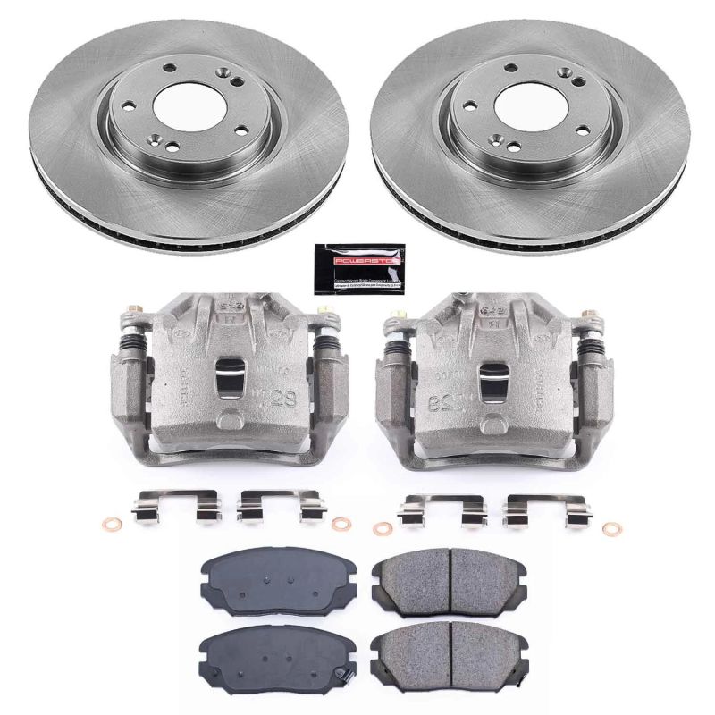 Power Stop 09-11 Hyundai Azera Front Autospecialty Brake Kit w/Calipers PowerStop