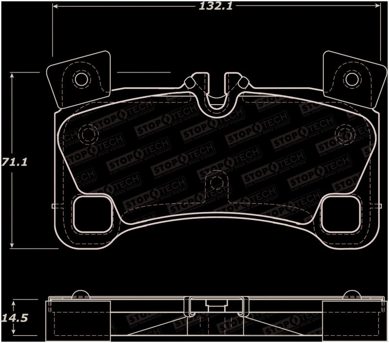 StopTech Premium Ceramic Front Brake Pads - 308.13500 Stoptech