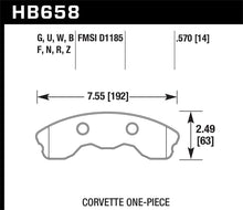 Load image into Gallery viewer, Hawk Performance ER-1 Front Brake Pads - HB658D.570