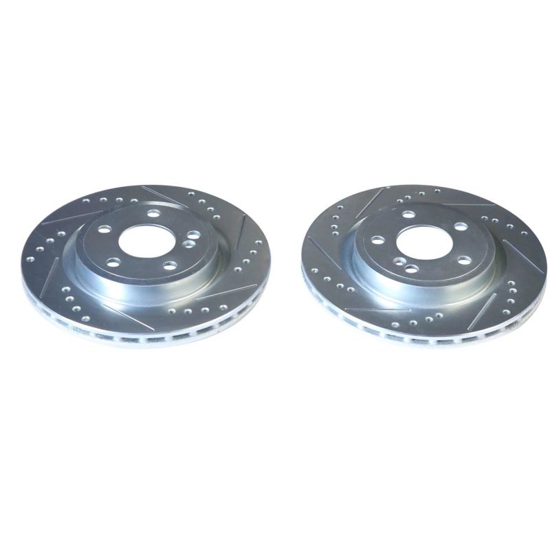 Power Stop 14-19 Mercedes-Benz CLA250 Rear Evolution Drilled & Slotted Rotors - Pair PowerStop