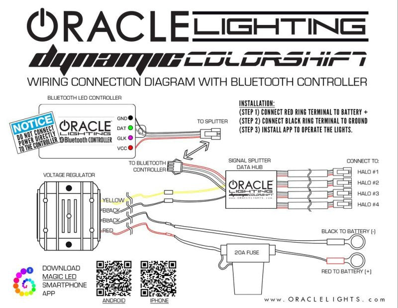 Oracle 14-19 Polaris Ranger 570/900/1000 Dynamic RGB+W Headlight Halo Kit - ColorSHIFT - Dynamic