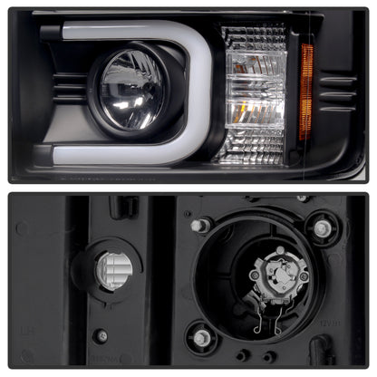 Spyder Chevy Silverado 2014-16 2500 HD Projector Headlights Light Bar DRL Blk PRO-YD-CSHD14-LBDRL-BK SPYDER