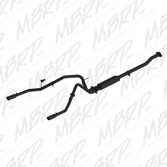 MBRP 11-14 Ford F-150 V6 Ecoboost Black Coated 2.5in Cat-Back Dual Rear Exit Exhaust System MBRP