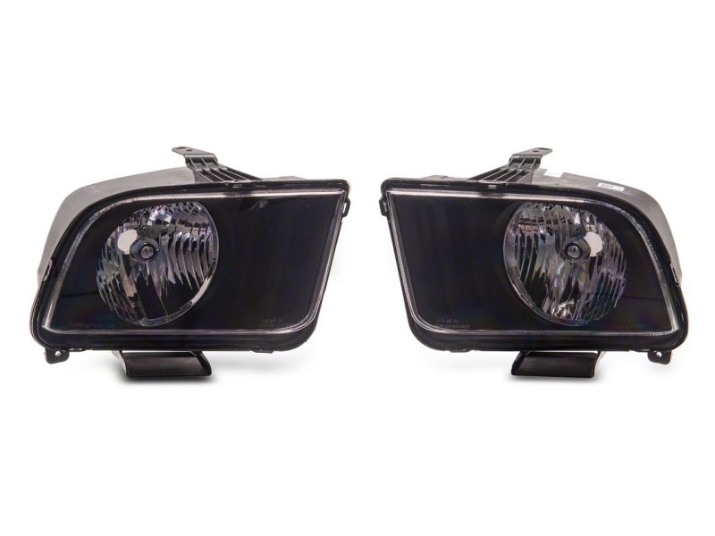 Raxiom 05-09 Ford Mustang Axial Series OEM Style Rep Headlights- Chrome Housing (Clear Lens)