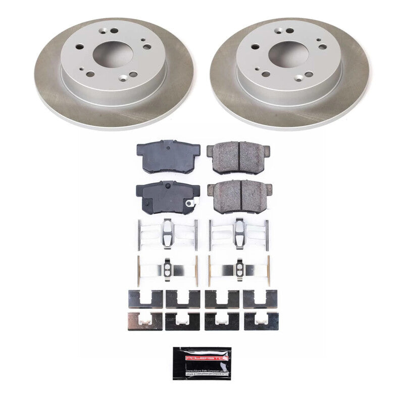 Power Stop 97-01 Honda Prelude Rear Semi-Coated Rotor Kit PowerStop