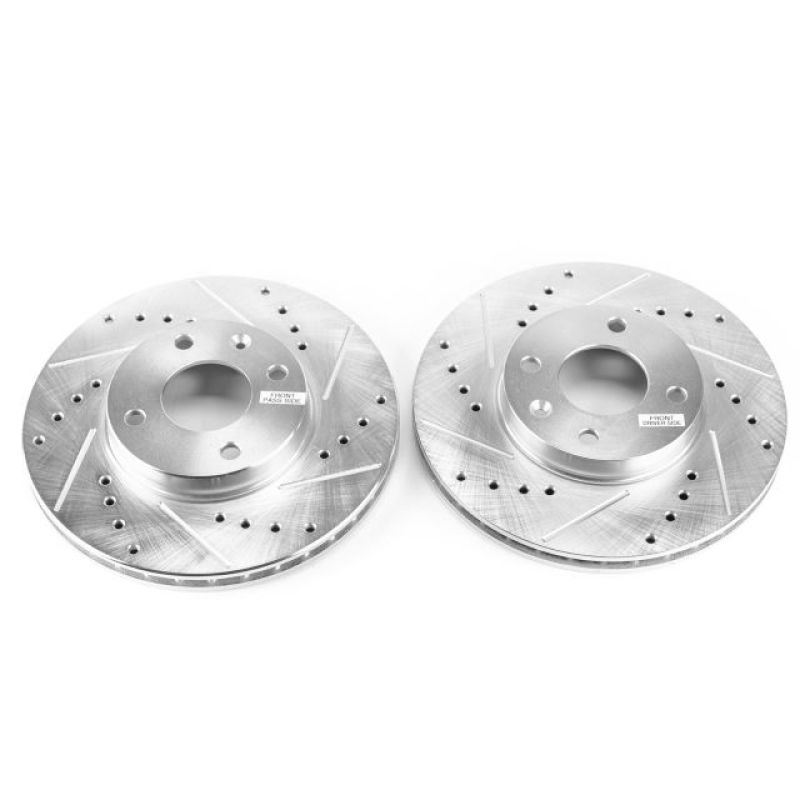 Power Stop 16-19 Chevrolet Spark Front Evolution Drilled & Slotted Rotors - Pair PowerStop