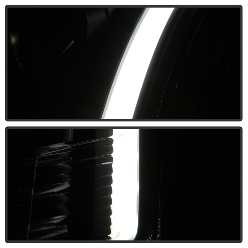 xTune 06-09 Ford Fusion Light Bar DRL Projector Headlights - Black (PRO-JH-FFU06-LB-BK) SPYDER