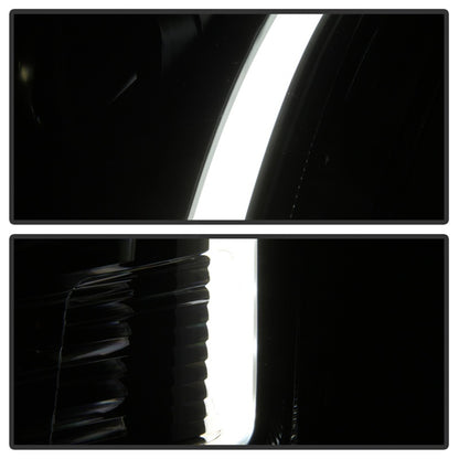 xTune 06-09 Ford Fusion Light Bar DRL Projector Headlights - Black (PRO-JH-FFU06-LB-BK) SPYDER