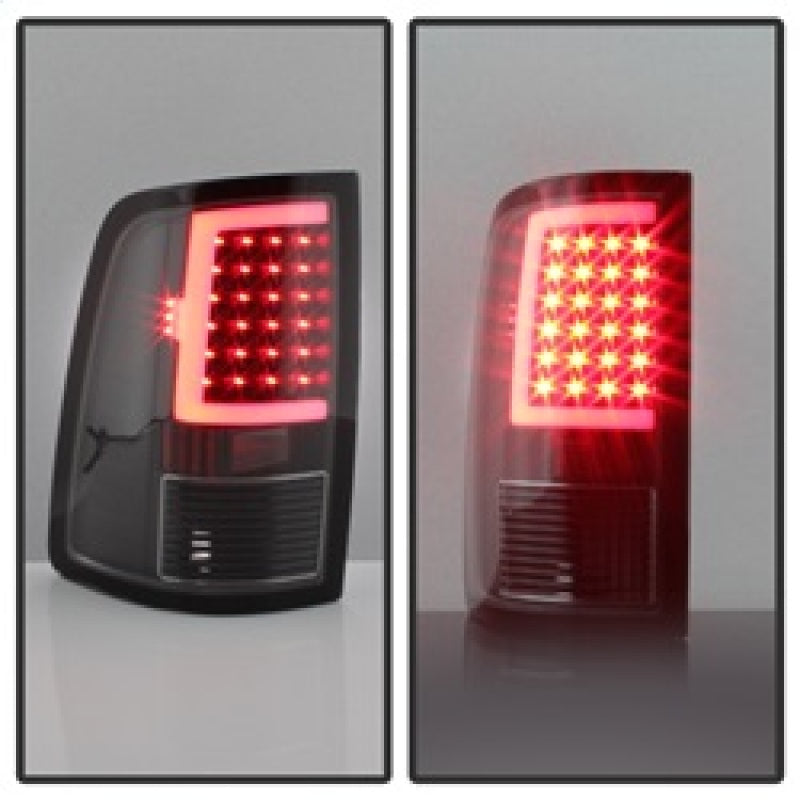 xTune 09-18 Dodge Ram 1500 (Incandescent Model) LED Tail Lights - Blk (ALT-ON-DR09-LBLED-BK) SPYDER