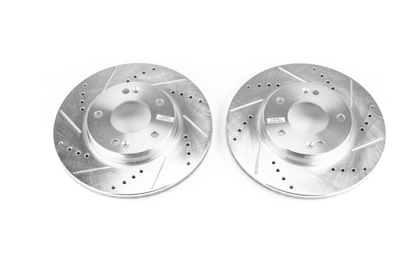 Power Stop 17-19 Hyundai Ioniq Front Evolution Drilled & Slotted Rotors - Pair PowerStop