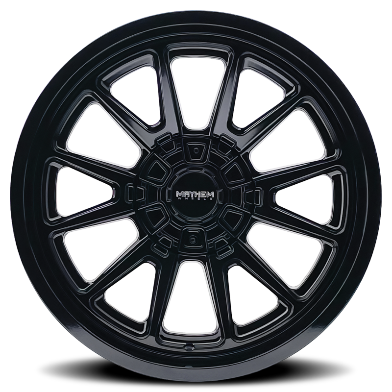 Mayhem 8116 Intrepid 20x9 / 8x165.1 BP / 0mm Offset / 125.2mm Hub Gloss Black Wheel