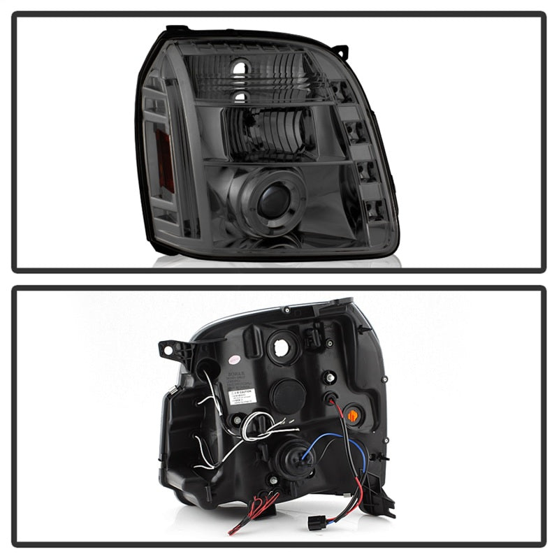 Spyder GMC Yukon 07-14/Yukon Denali 07-14 Projector Headlights LED Halo LED Smke PRO-YD-GY07-HL-SM SPYDER