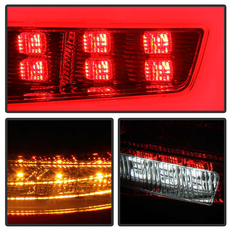 Spyder 08-11 Subaru Impreza WRX 4DR LED Tail Lights - Red Clear ALT-YD-SI084D-LED-RC SPYDER