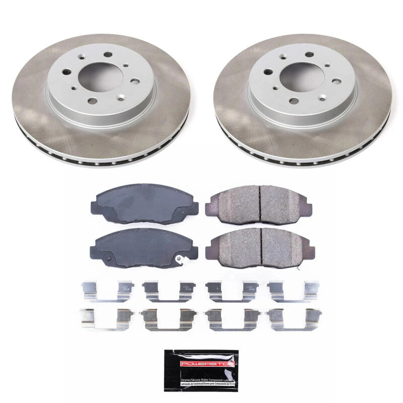 Power Stop 10-14 Honda Insight Front Semi-Coated Rotor Kit PowerStop