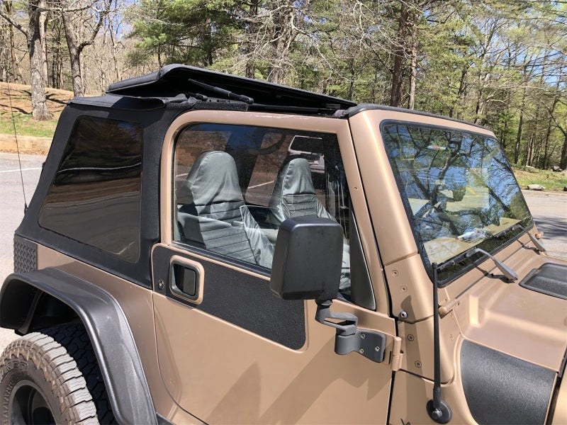 Rampage 18-21 Jeep Wrangler (JL) Unlimited Frameless TrailView Fastback Soft Top Kit - Black Diamond Rampage