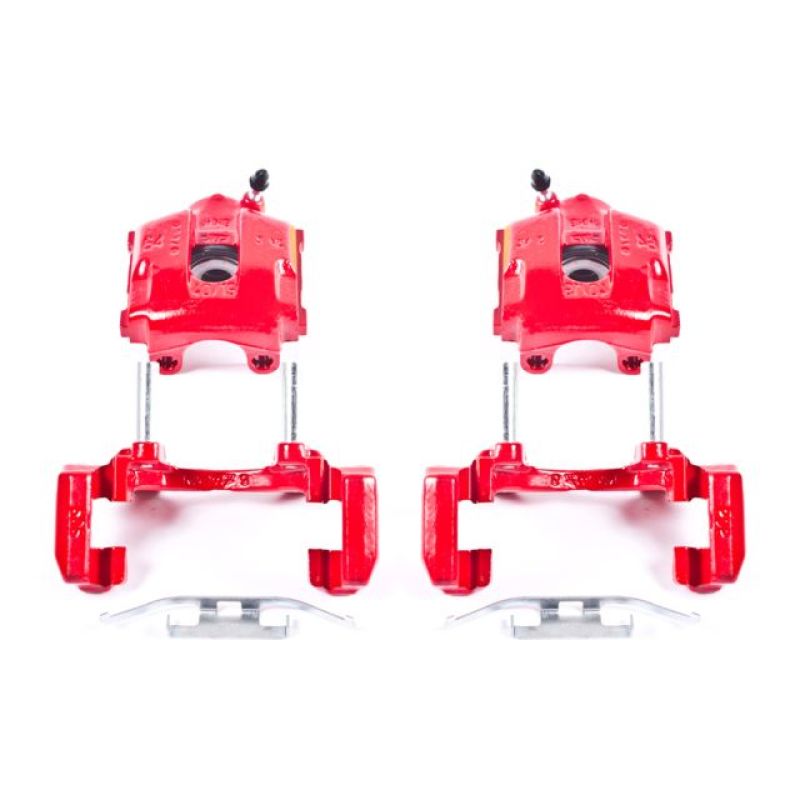 Power Stop 01-05 BMW 320i Rear Red Calipers w/Brackets - Pair PowerStop