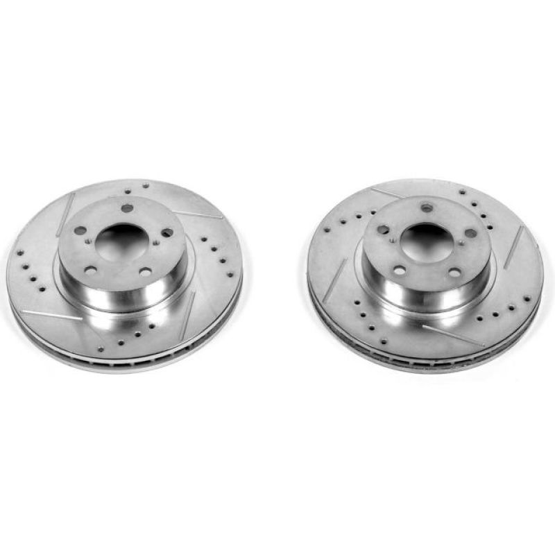 Power Stop 93-01 Subaru Impreza Front Evolution Drilled & Slotted Rotors - Pair PowerStop