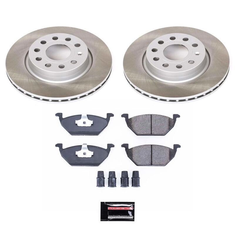 Power Stop 11-15 Volkswagen Jetta Front Semi-Coated Rotor Kit PowerStop