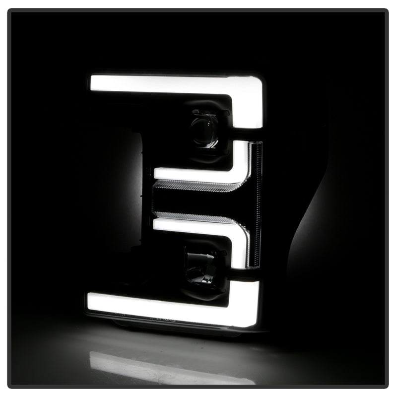 Spyder 17-18 Ford F250/F350/F450 Halogen Model Only -White Light Bar- Black- PRO-YD-FS17HALSI-BK SPYDER