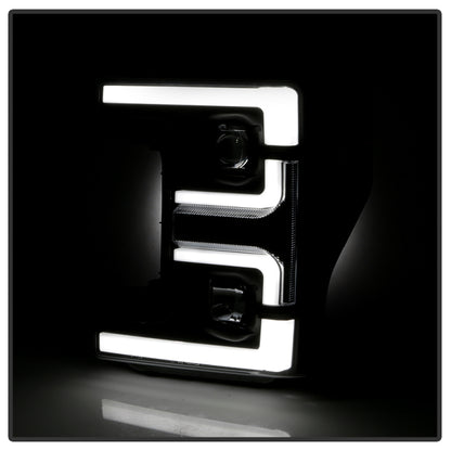 Spyder 17-18 Ford F250/F350/F450 Halogen Model Only -White Light Bar- Black- PRO-YD-FS17HALSI-BK SPYDER