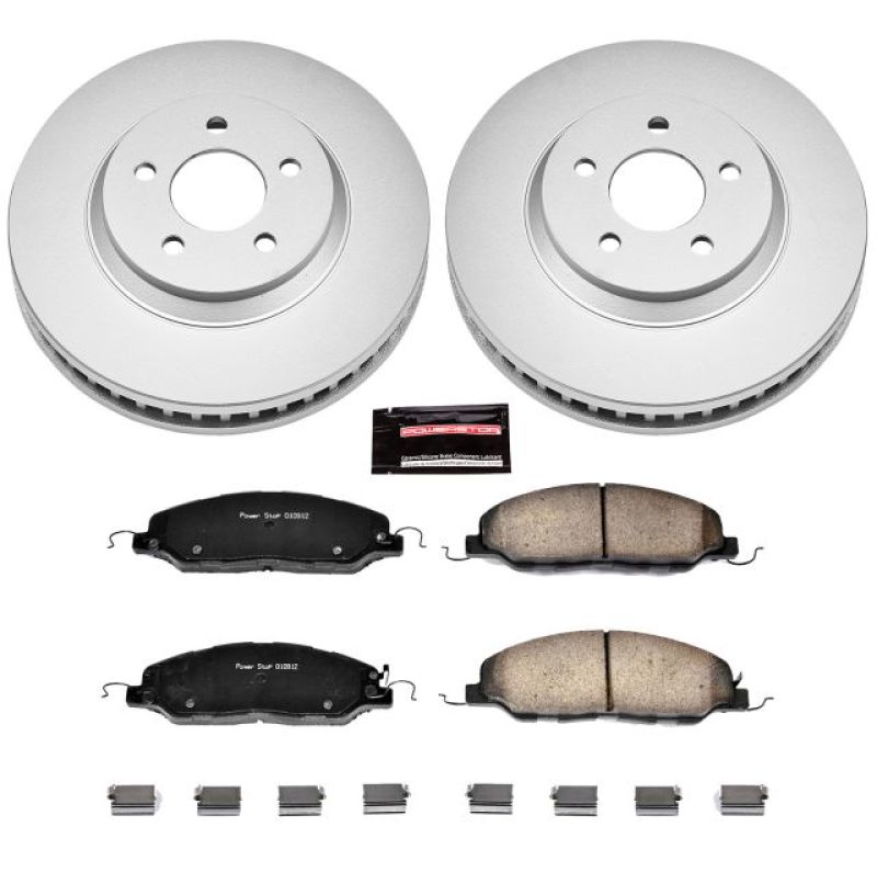 Power Stop 11-14 Ford Mustang Front Z17 Evolution Geomet Coated Brake Kit PowerStop